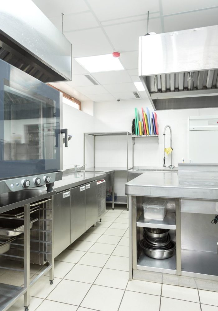 Modern kitchen equipment in a restaurant