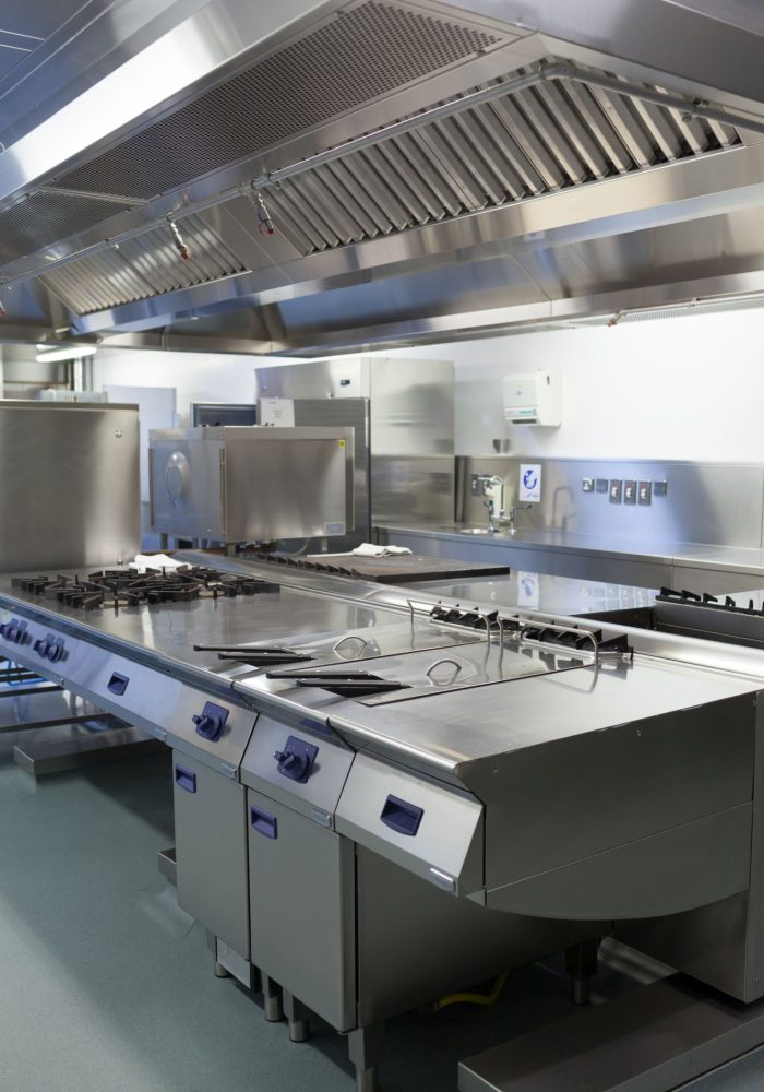 Picture of hotel kitchen in chrome
